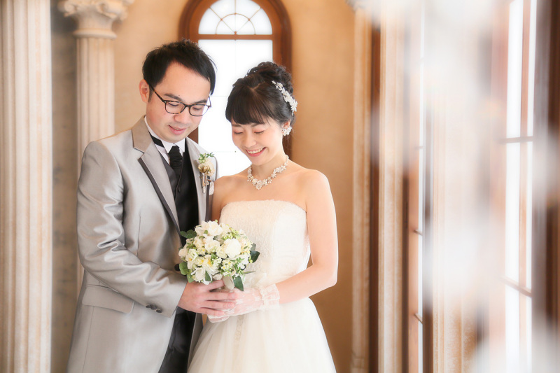 お花を見つめて