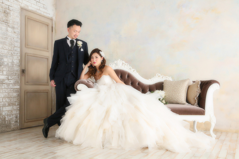 ホワイトドレスに着替えて...