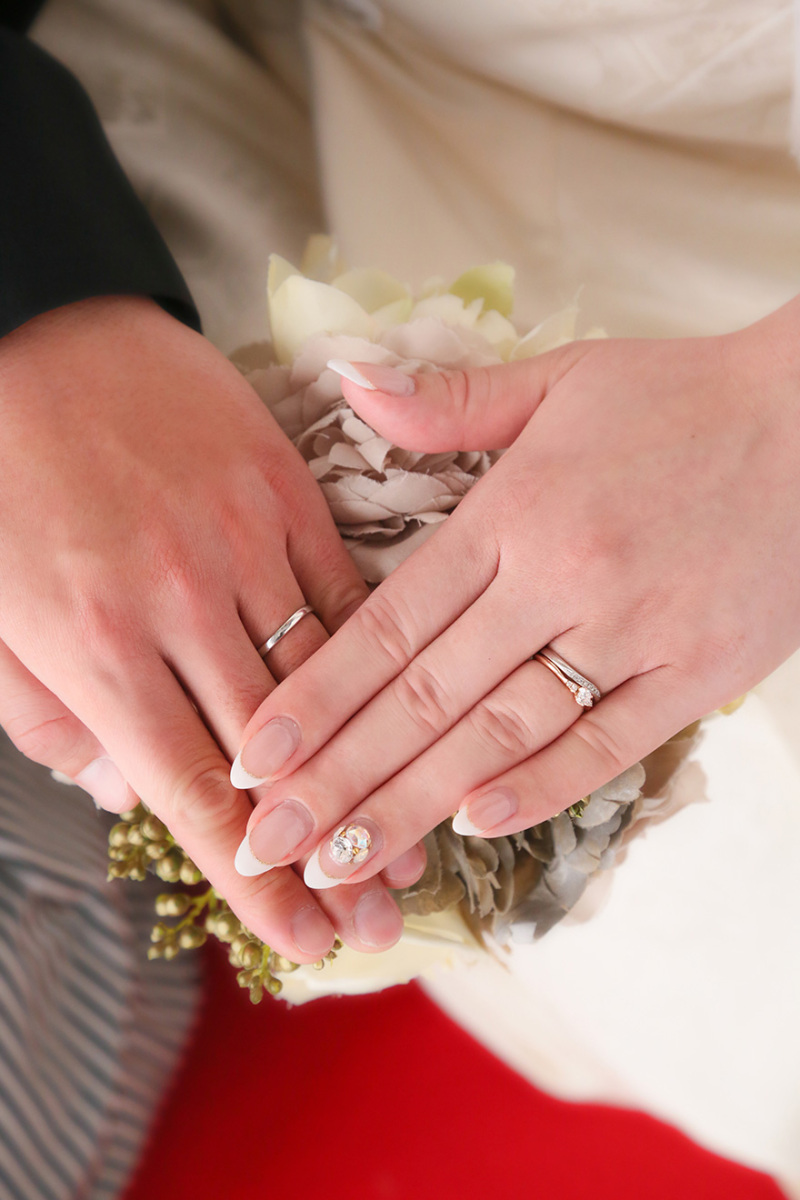 結婚指輪がきらきら