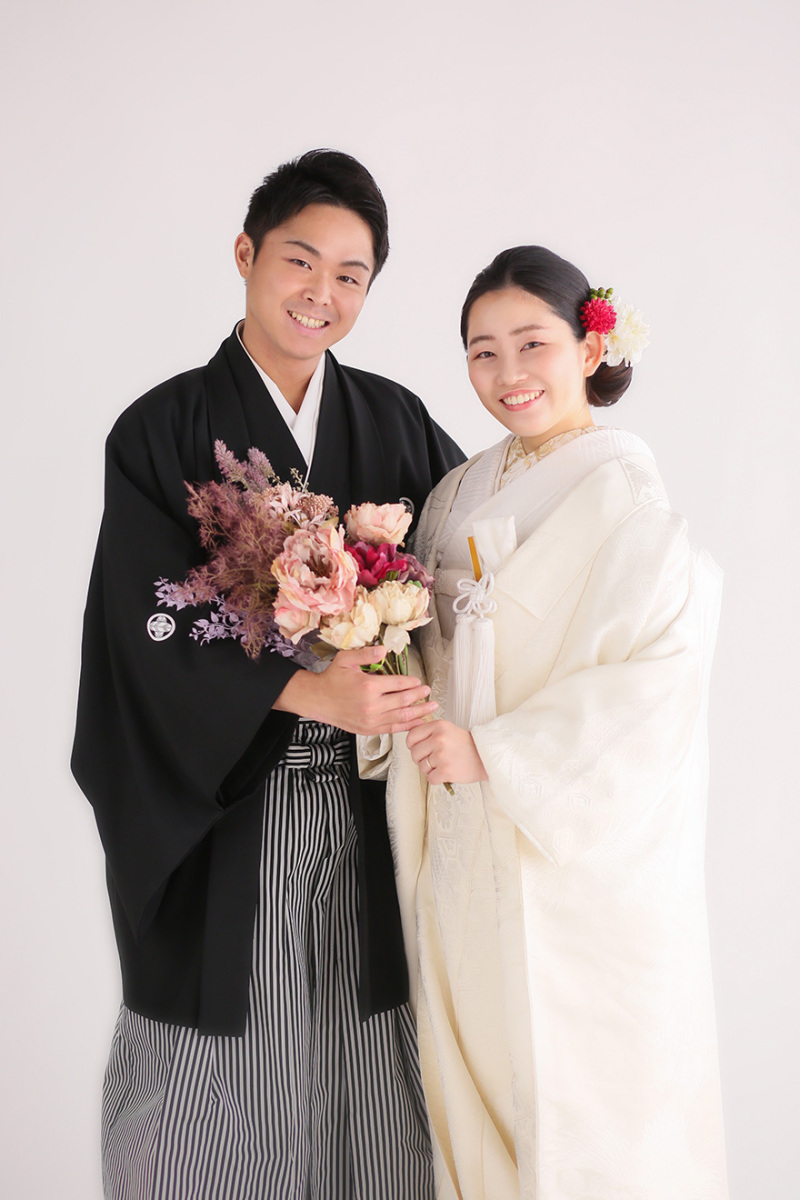 ブーケを合わせて