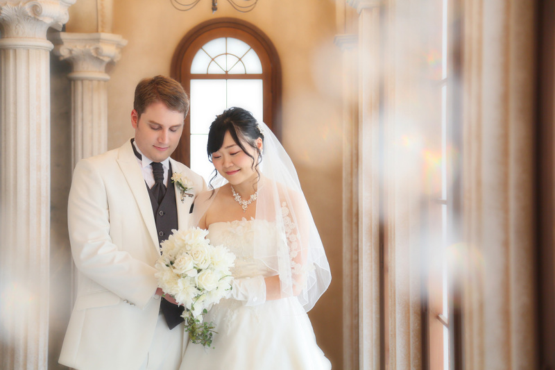 ブーケを見つめて