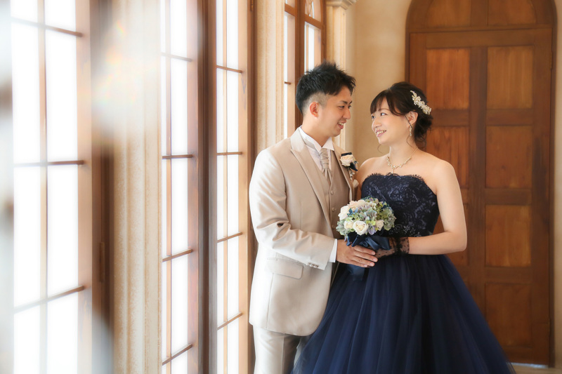 最後の締めはカラードレスで♪