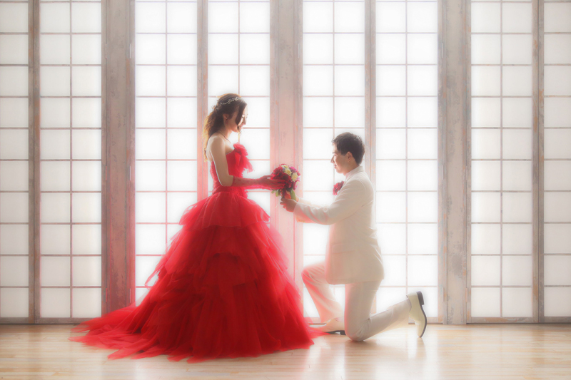 2着コースで情熱の赤いドレス♡