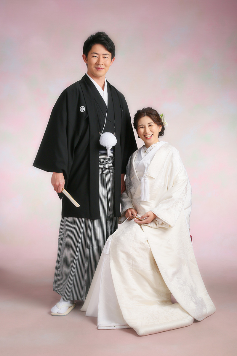 白無垢×黒紋付