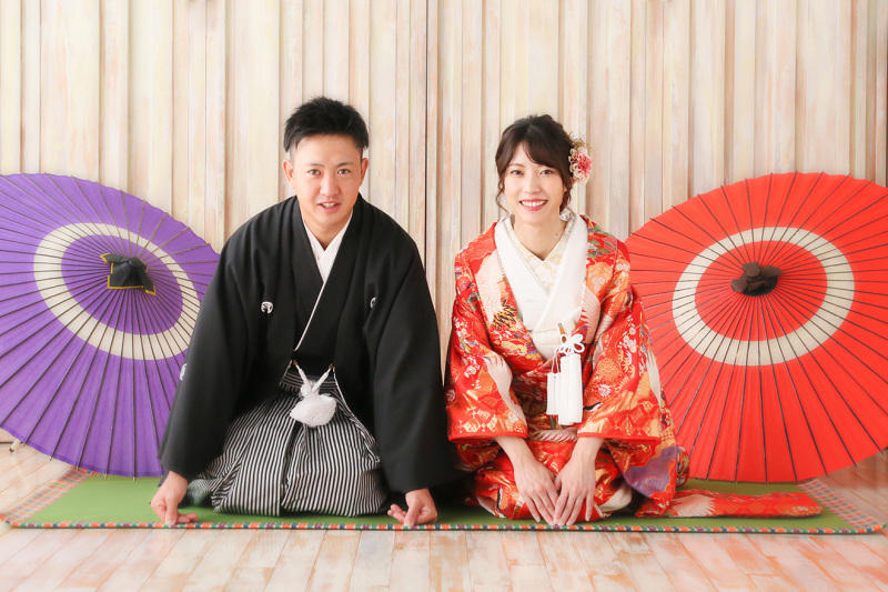 和傘を使ったアレンジフォト♪