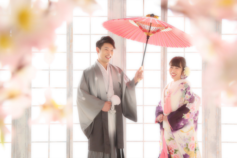 桜に囲まれて...♡