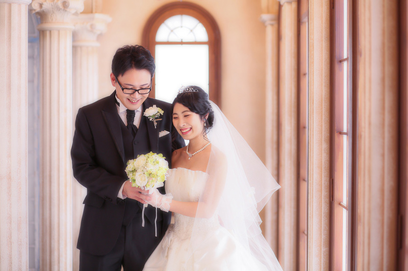 幸せいっぱいな二人の笑顔♪