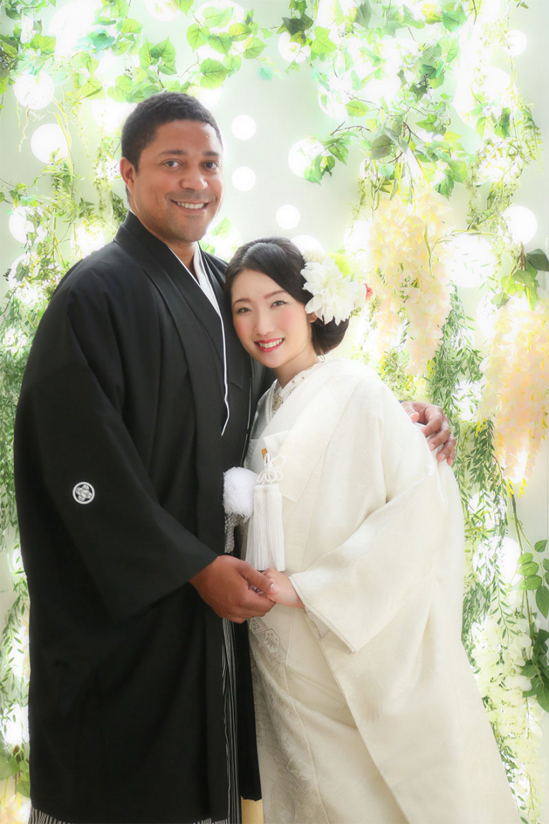 白無垢と紋付で。