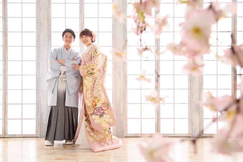 桜の前ぼかしで