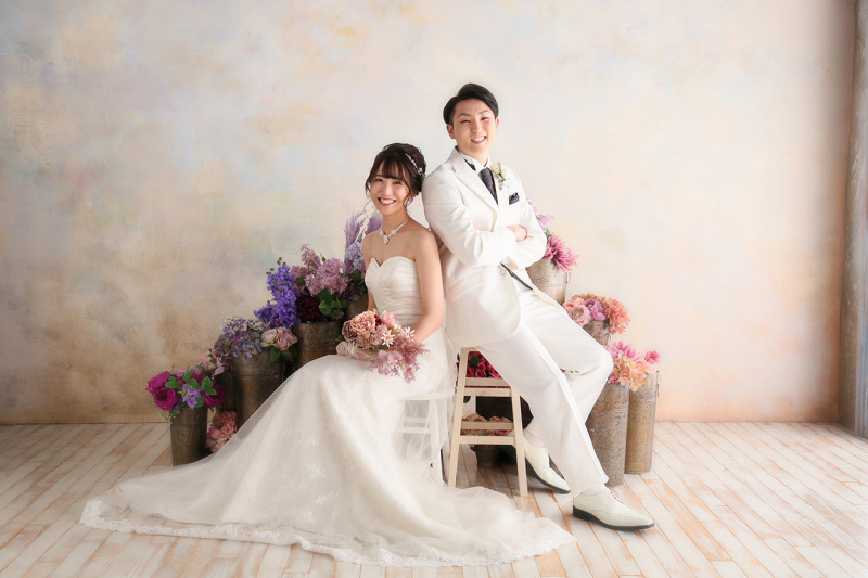 お花を背景に…❀