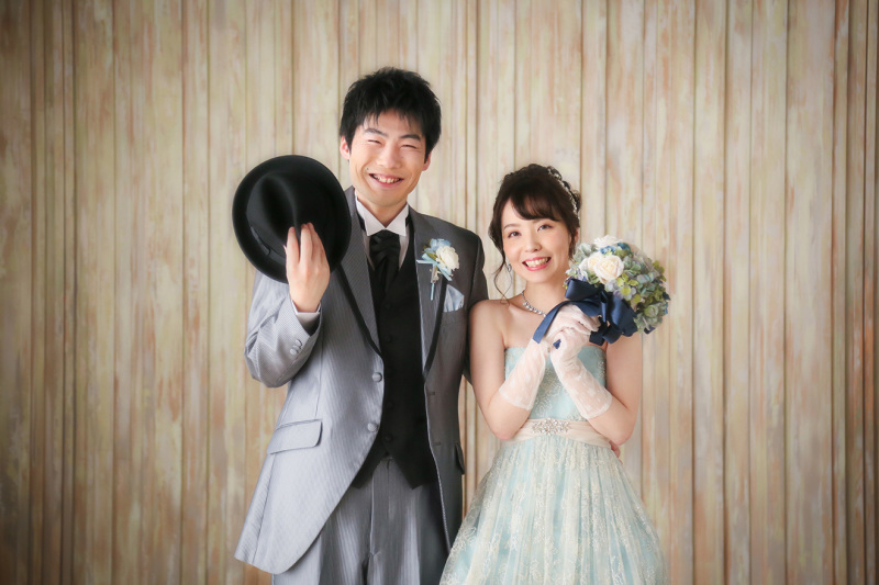 お帽子とブーケを使って・・・