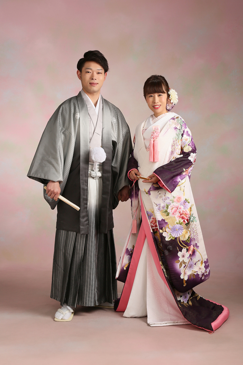 お着物らしく、かっちりと。