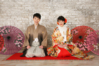 鮮やかな色打掛