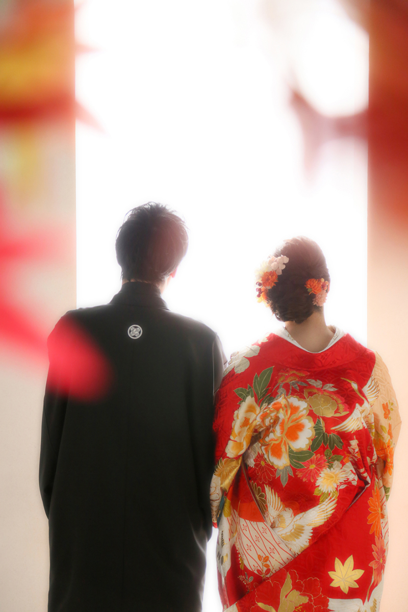紅葉の向こうには...♡