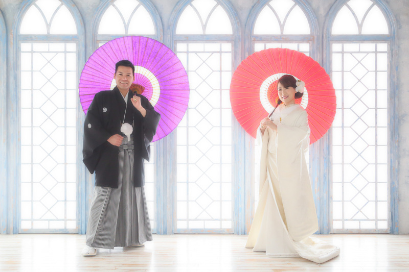 人気の和傘で…