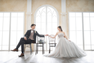らかんスタジオ仙台東店_ウェディングフォト撮影風景