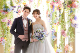 らかんスタジオ仙台東店_ウェディングフォト撮影風景