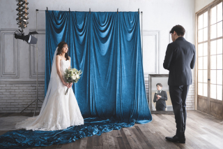 らかんスタジオ仙台東店_ウェディングフォト撮影風景