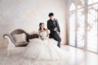 お2人らしい笑顔もロマンチックに