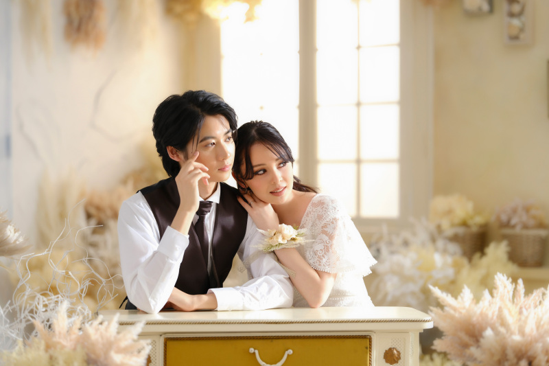 【衣装1着分ランクアップ無料】BOHOスタイルで2着撮影！美肌修整付全データ100カット＆ムービー◆限定デザインフレーム付