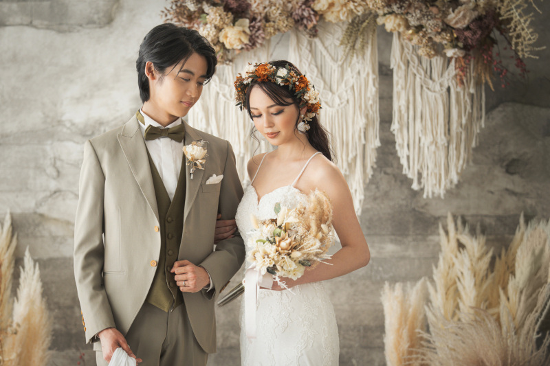 【衣装1着分ランクアップ無料】BOHOスタイルで2着撮影！美肌修整付全データ100カット＆ムービー◆限定デザインフレーム付