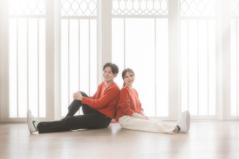 【入籍・エンゲージメントフォト】私服で撮影◆キャビネ2面台紙付