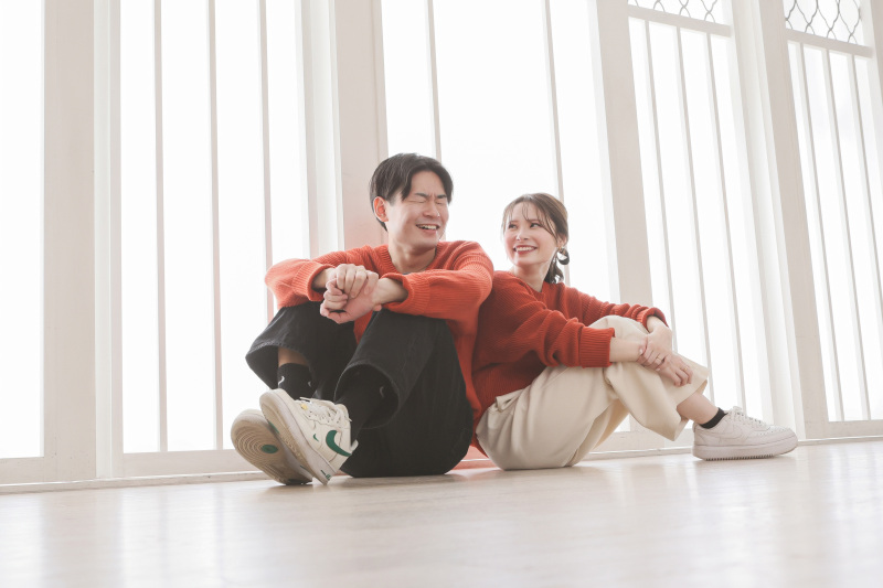 【入籍・エンゲージメントフォト】私服で撮影◆キャビネ2面台紙付