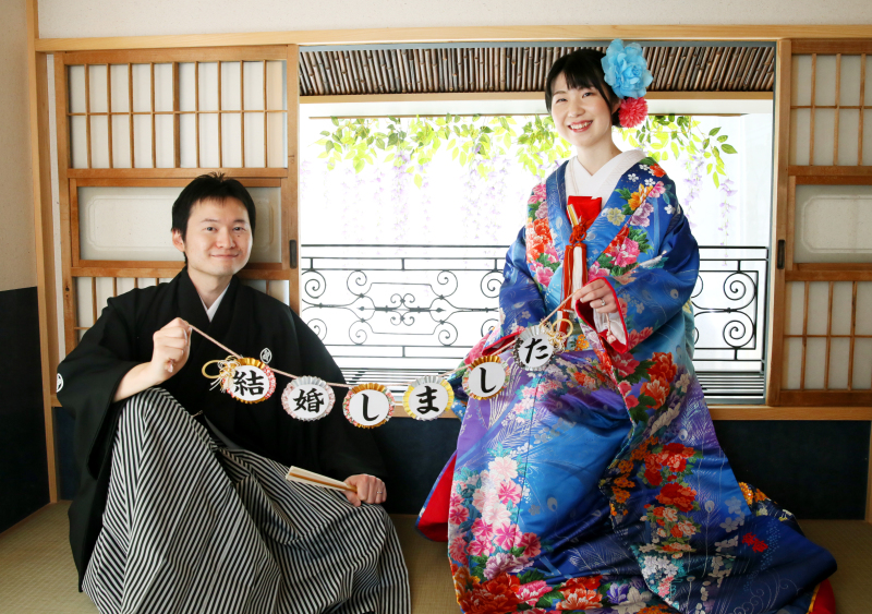 色鮮やかな打掛♡