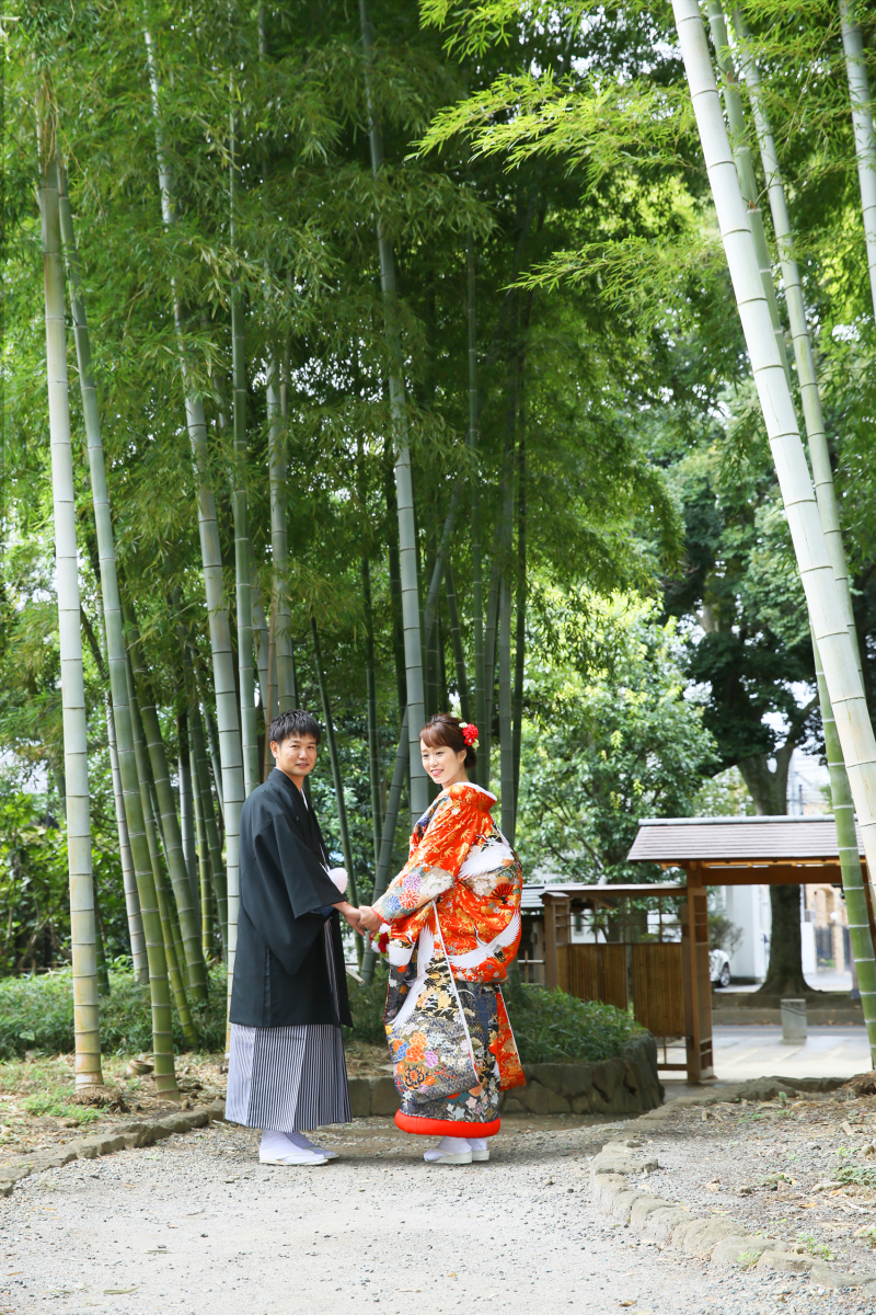 *絵のような竹林の小道*