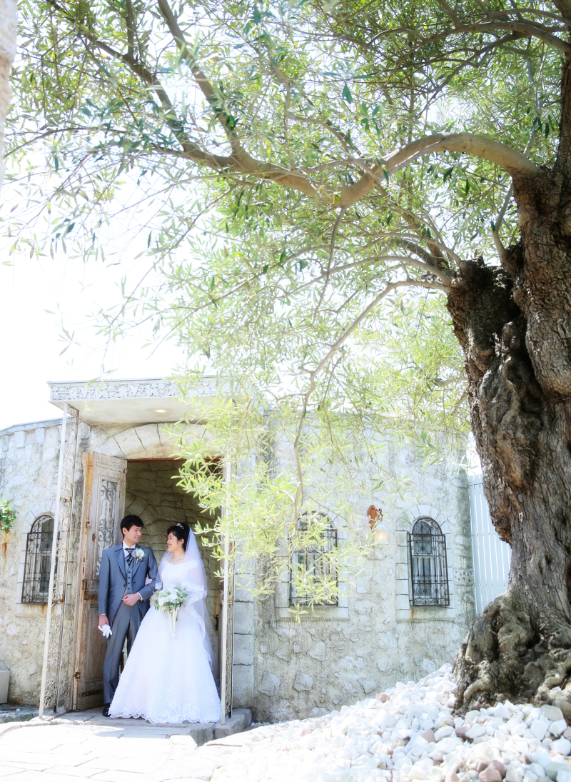 ＊アンティークチャペルの前で＊