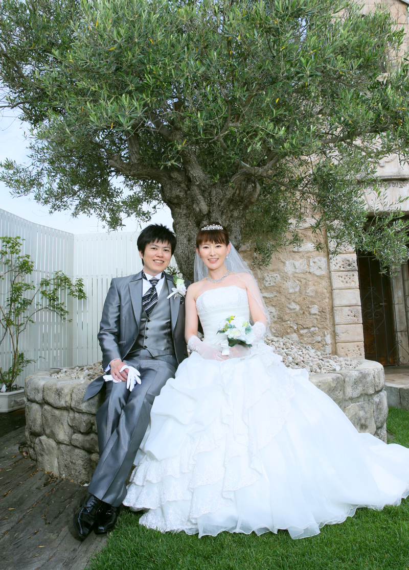 ＊ウエディングドレスとオリーブ＊