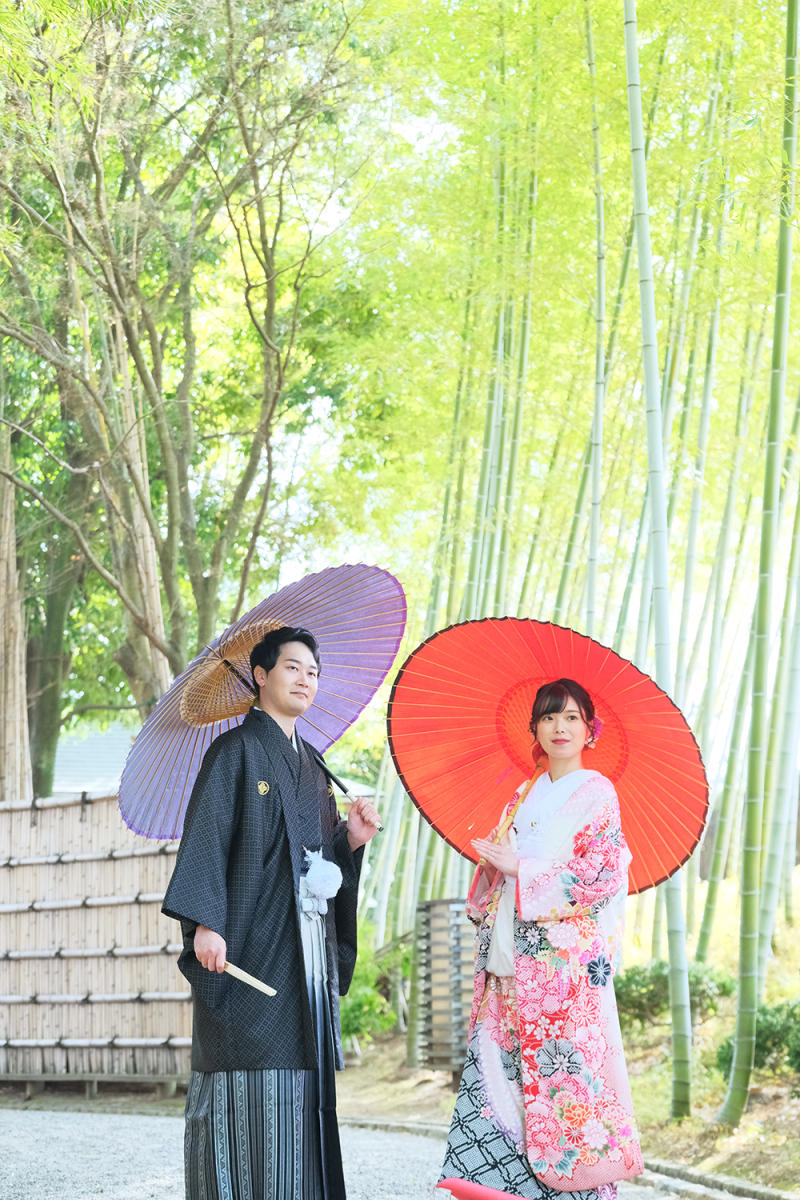 竹林×和傘=純和風