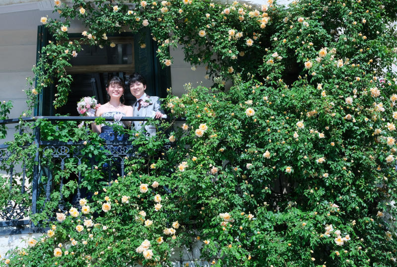 ＊カラードレスとバラ＊