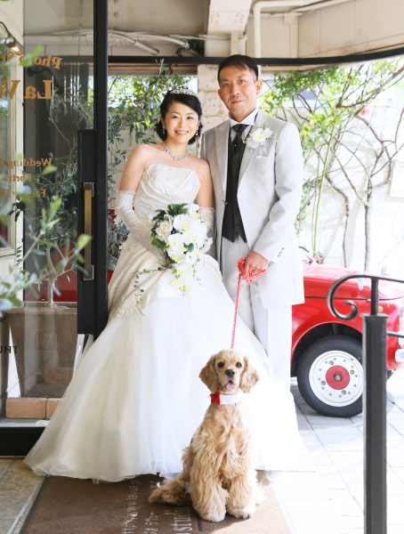 愛犬と一緒ににっこり♡