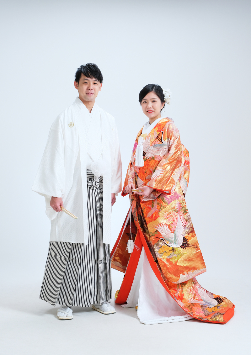 和装二人の立ち姿♪