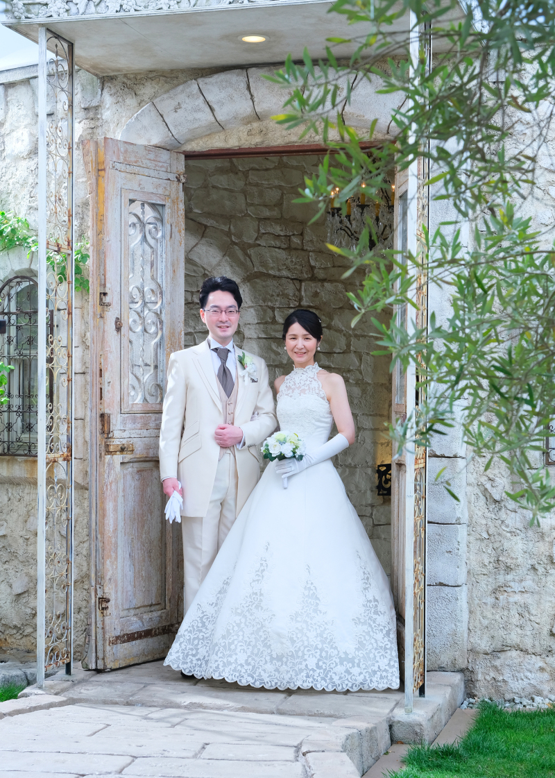 ＊チャペル入り口で＊