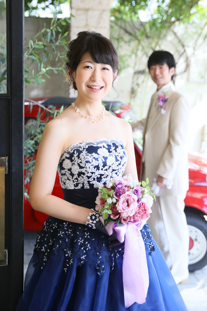 カラードレスの半身もかわいい