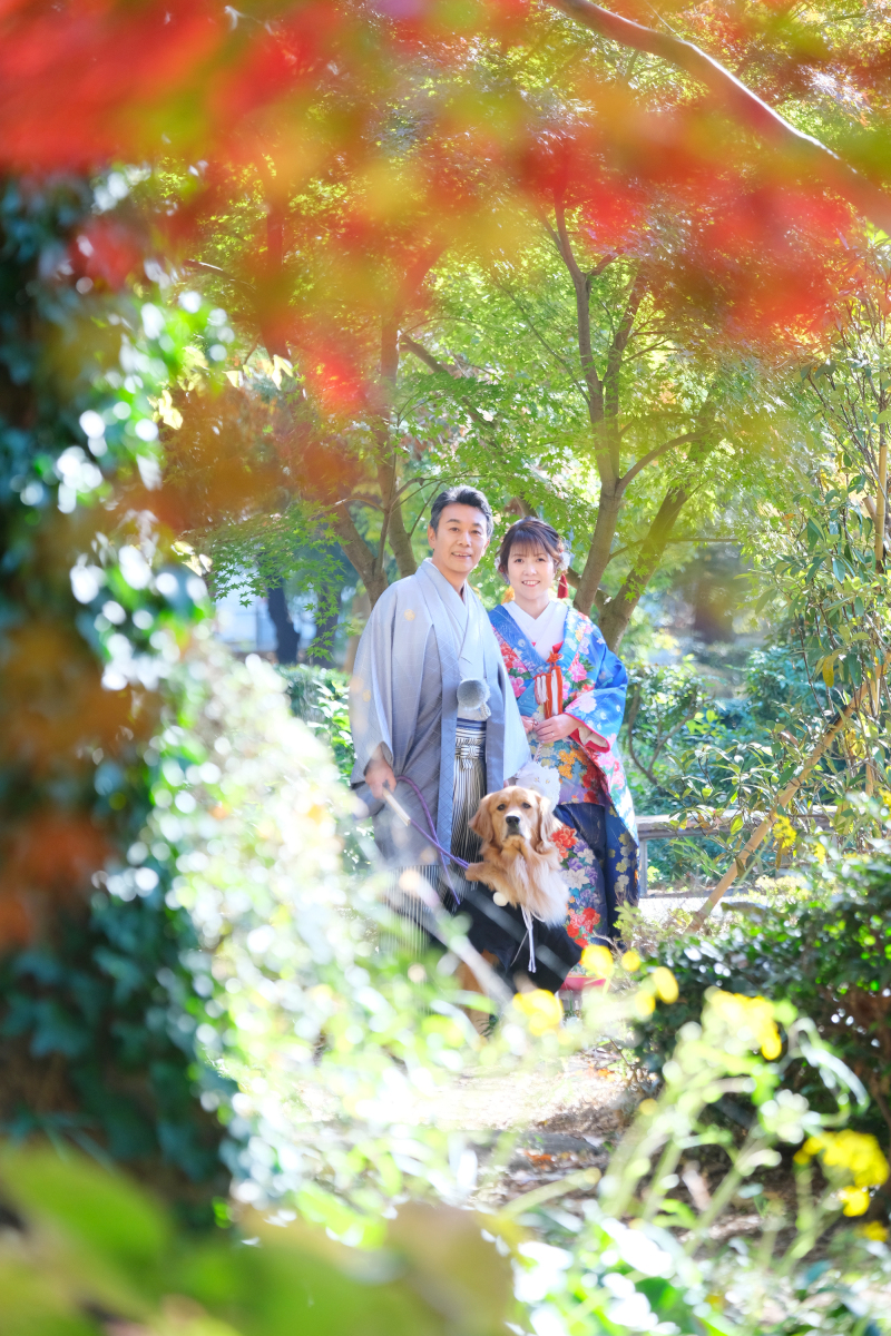 大宮公園×色打掛×わんちゃん