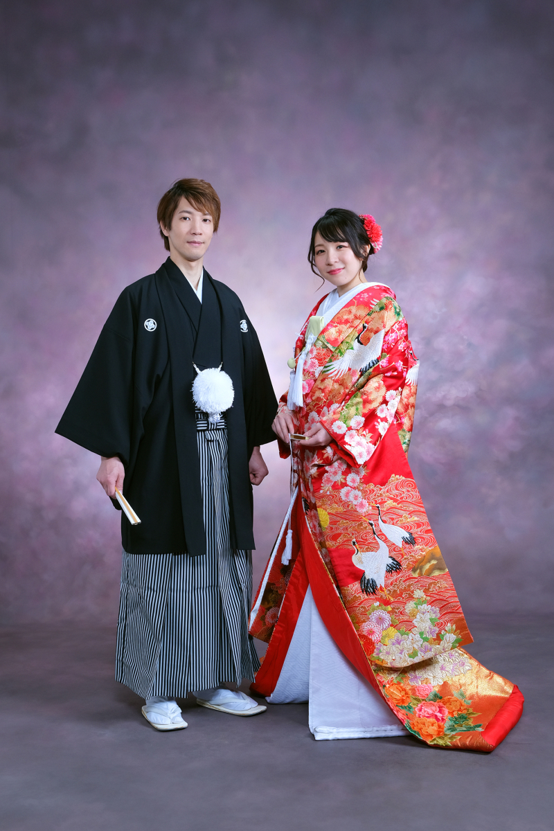 色打掛×2人の立ち姿