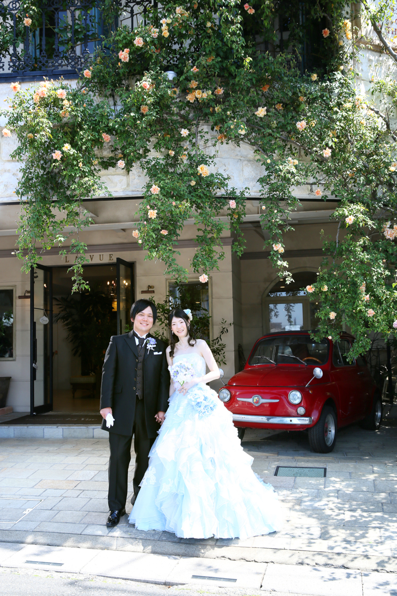 *バラと笑顔の二人*