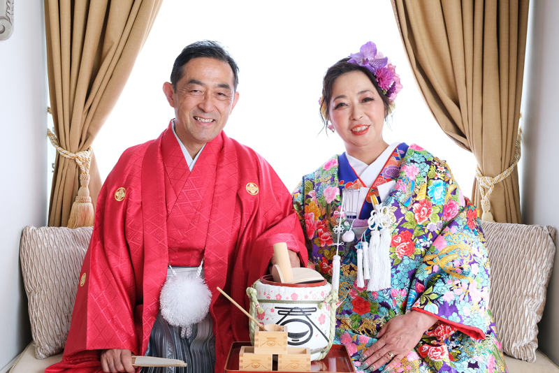 色打掛×鏡割り