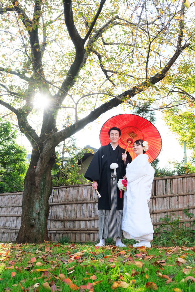 紅葉&times;番傘&times;おひさま