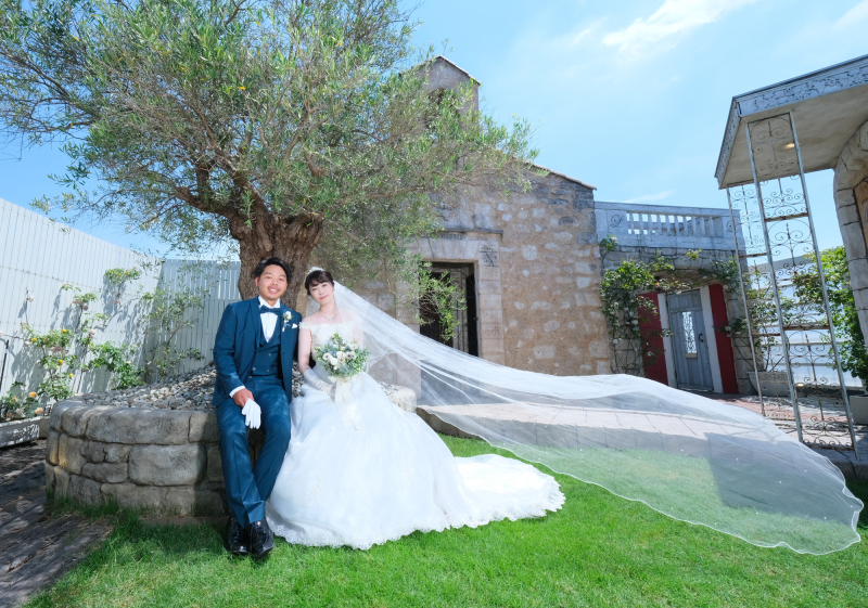 ロングベールがたなびくロケショット