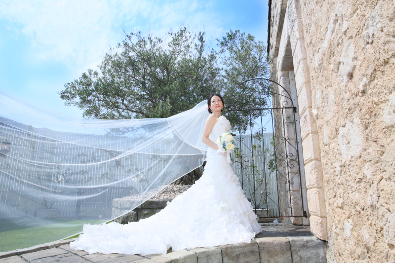 3着目はソフトマーメイドのウエディングドレスで♡