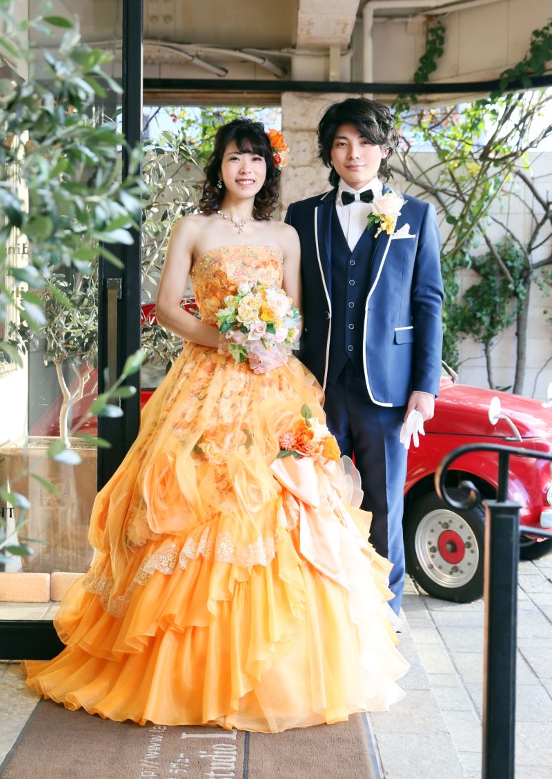 ＊ビタミンカラーのオレンジドレス＊