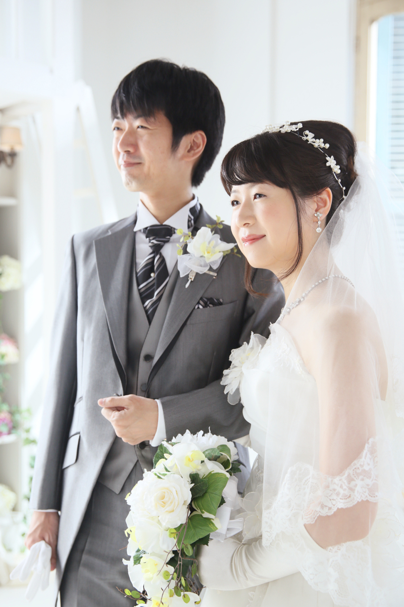 ウエディングドレスのアップ