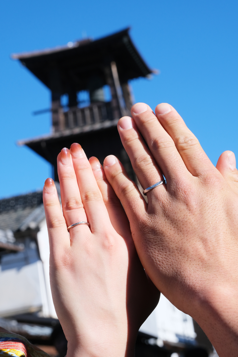 川越街並みフォト　〜時の鐘とマリッジリング〜