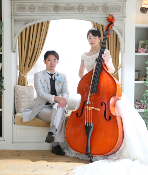 ＊コントラバスの二人写真＊