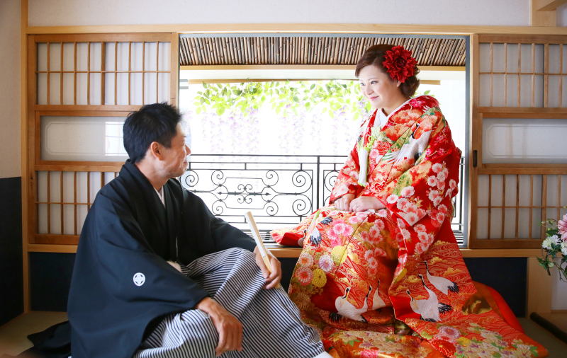 ＊色打掛見つめ合いショット＊