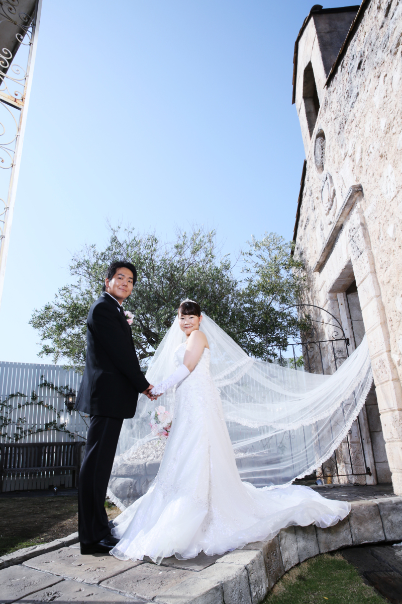 ふんわりベールが華やかに♡